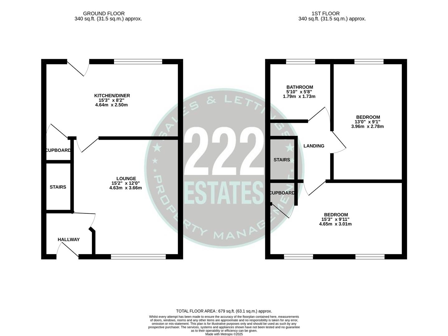 Floorplans For Cleveland Road, Warrington