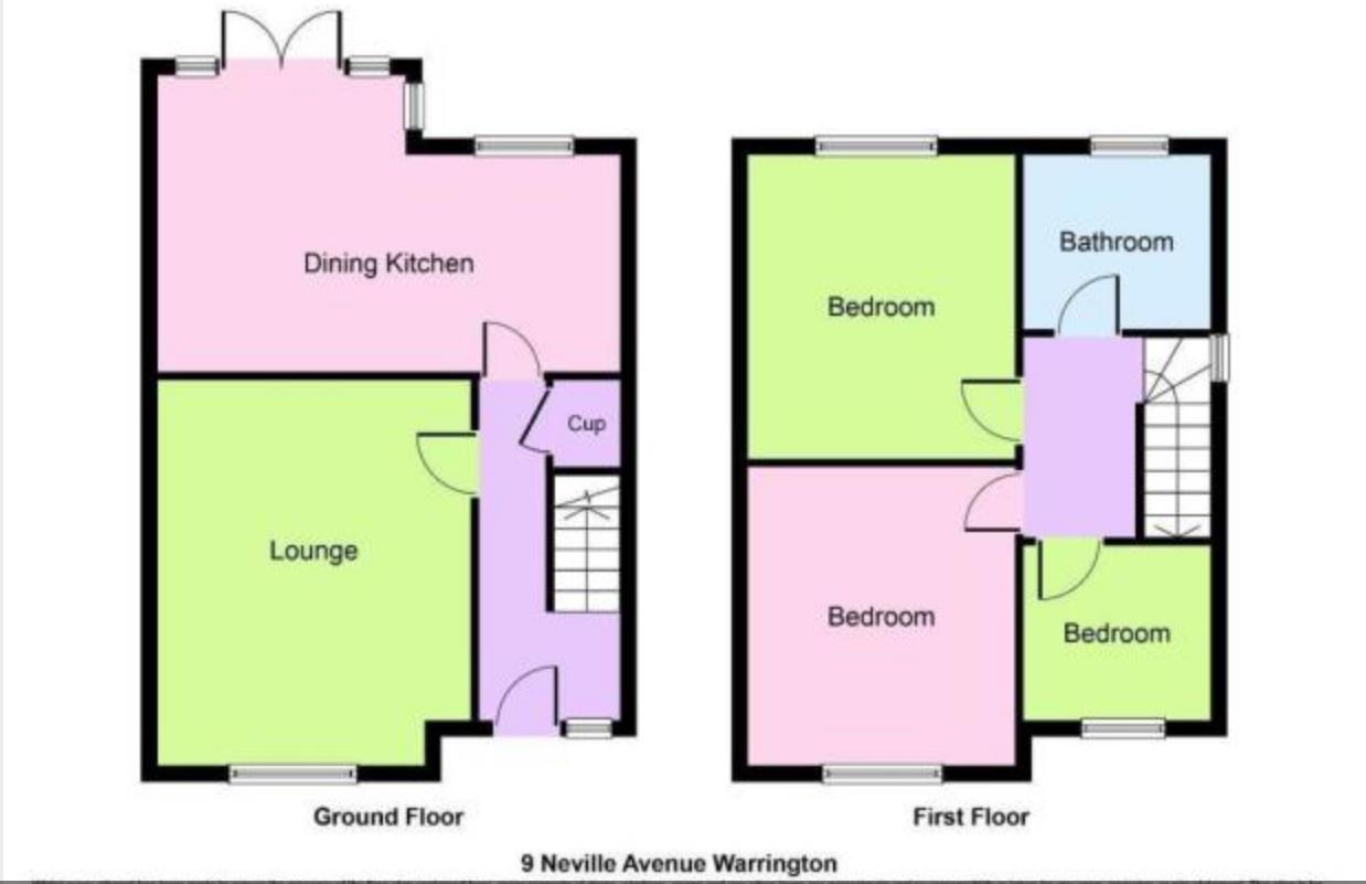 Floorplans For Neville Avenue, Warrington