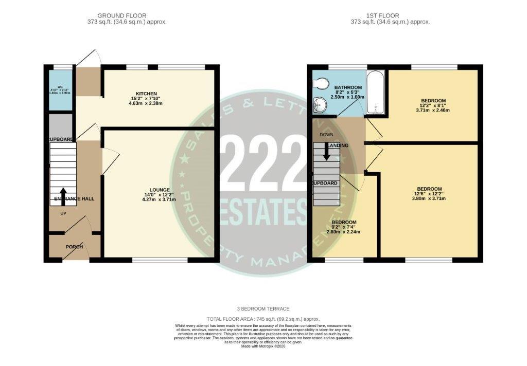 Floorplans For Evelyn Street, Sankey Bridges