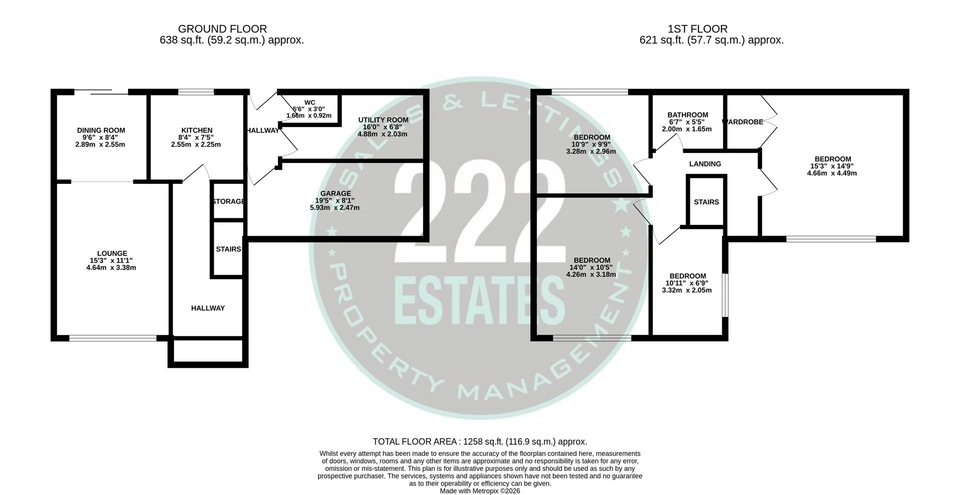 Floorplans For Warren Road, Appleton, Warrington