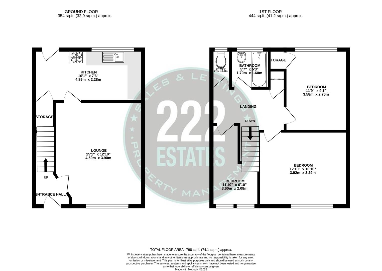 Floorplans For Patterdale Avenue, Warrington