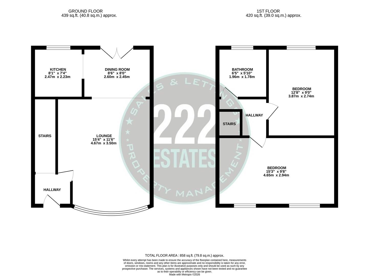 Floorplans For Kentmere Place, Warrington