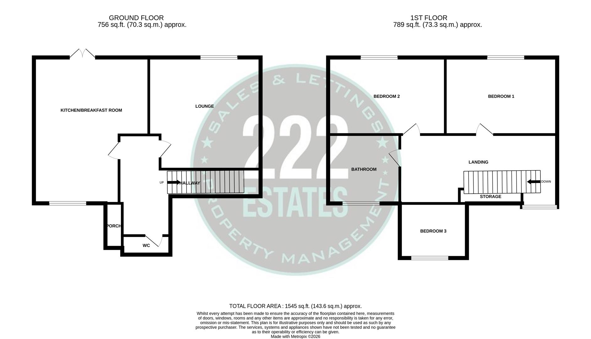 Floorplans For Leicester Street, Warrington