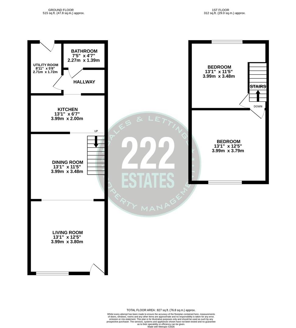 Floorplans For Winifred Street, Warrington